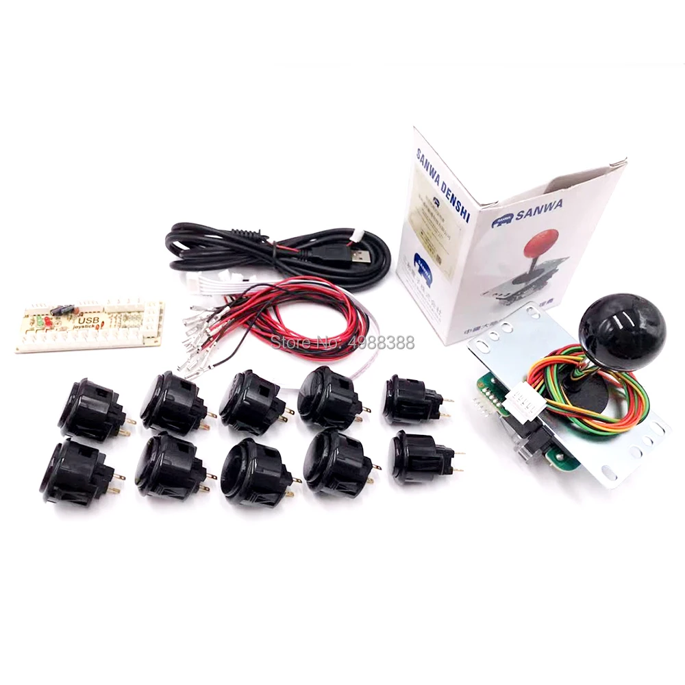Arcade Sanwa joystick Kit Original null verzögerung Arcade spiel USB encoder Joystick DIY Kit mit 8