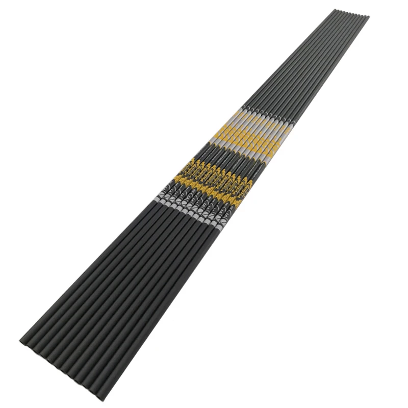 12 stücke Bogenschießen Neue Reine Carbon Pfeile Welle Spine 300-800 ID4.2mm für Recurve Bogen