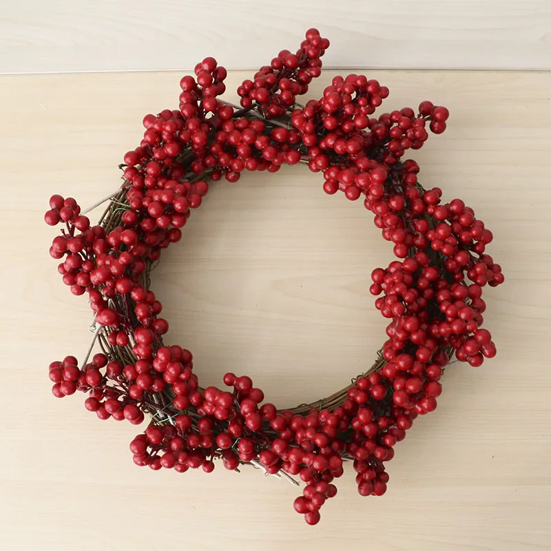 5 stücke Künstliche Berry Dekorative Beeren DIY Weihnachten Kranz Zubehör Gefälschte Roten beeren