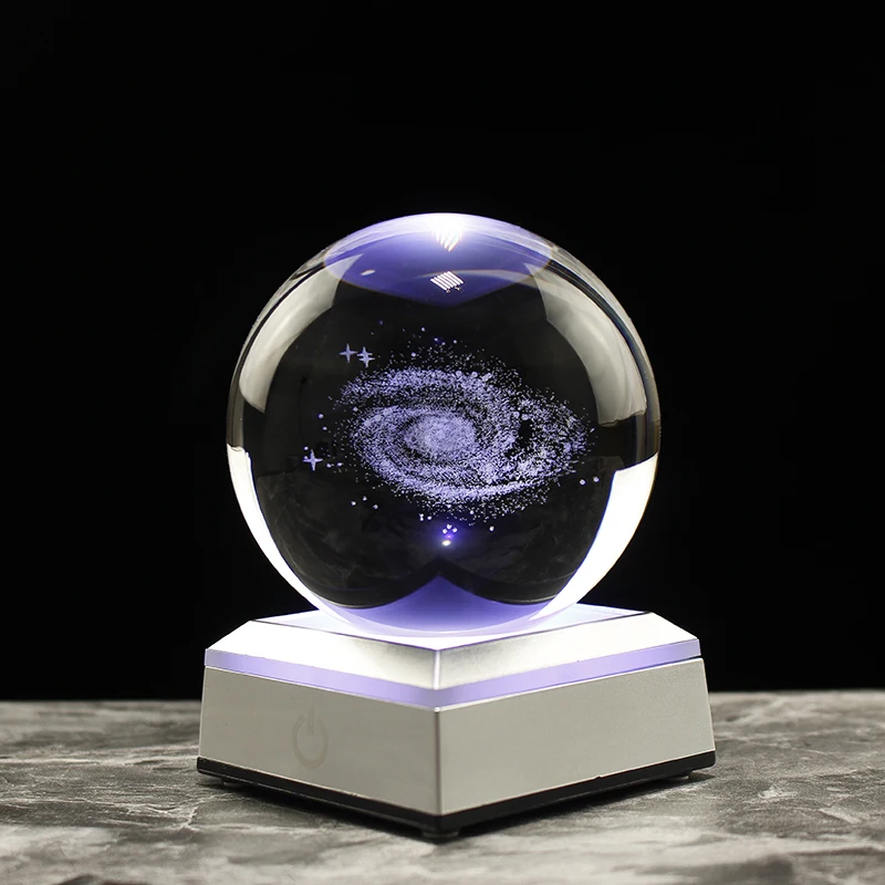 Astronomie 3D Solar System Ball Kristall Globus Planeten Modell Kugel Hause Dekoration Zubehör