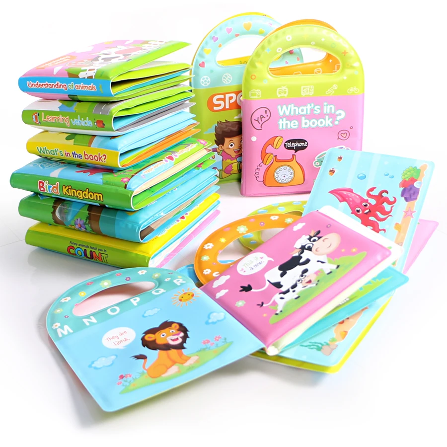 New Water Bath Book Bathing Toy Swimming Cognitive Floating Toys for Baby,10 Themes Bath Book