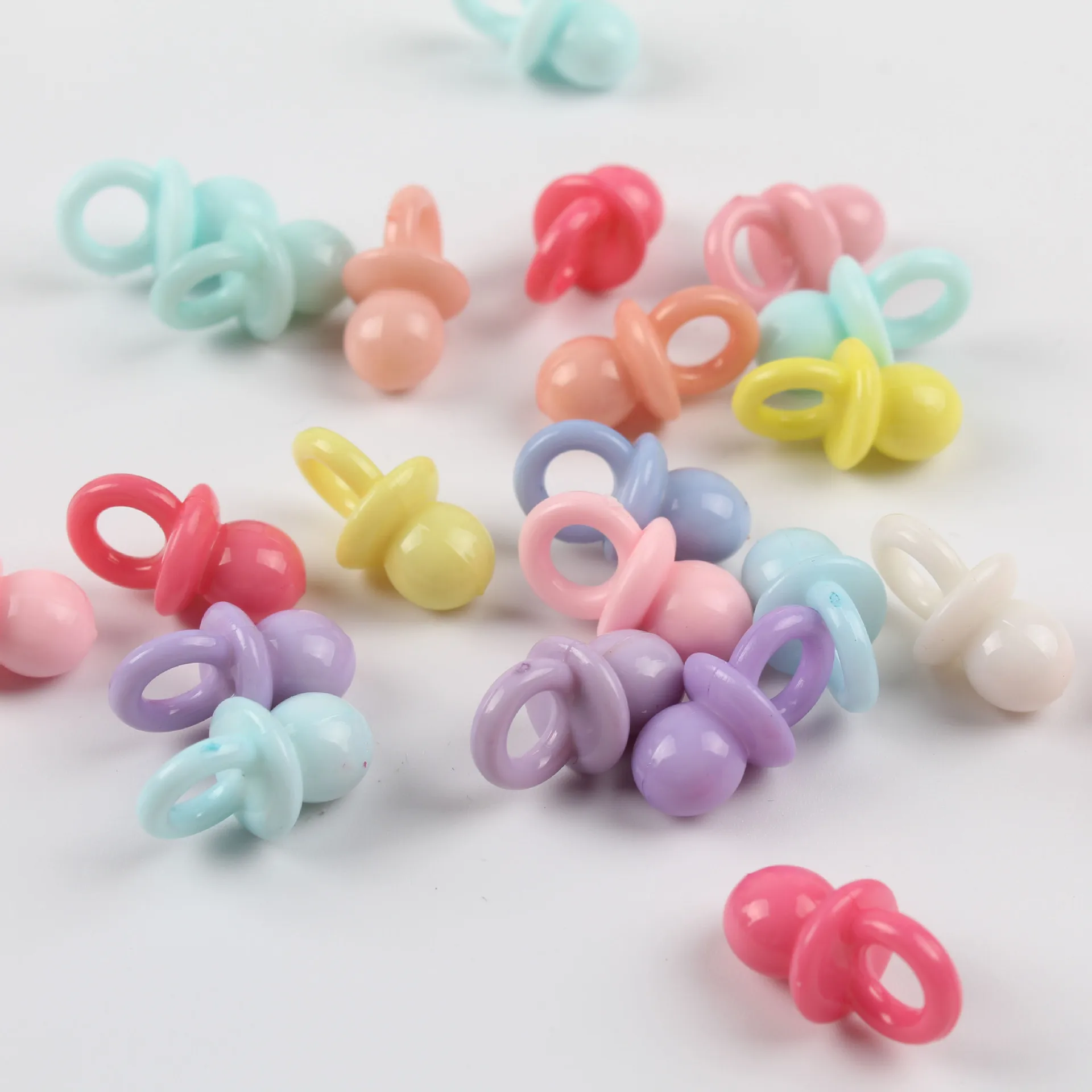Neue Nette 20 stücke Rosa Blau Transparent Mini Schnuller für Junge Mädchen Baby Shower Party Favor