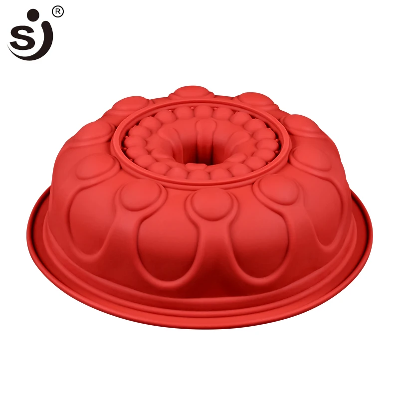 SJ Kuchen Form Backform Silikon Form Kuchen Blume hitzebeständige Große Größe Kuchen Pan Ofen Sicher