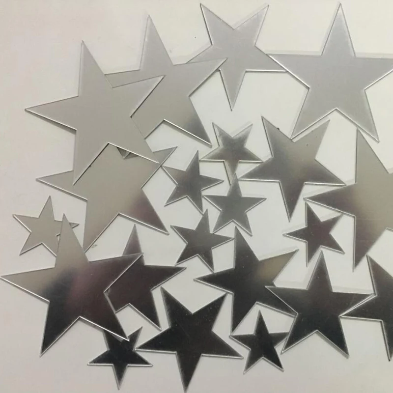 20 teile/satz Acryl Spiegel Aufkleber Cartoon Starry Wand Aufkleber Für Kinder Zimmer Home Decor