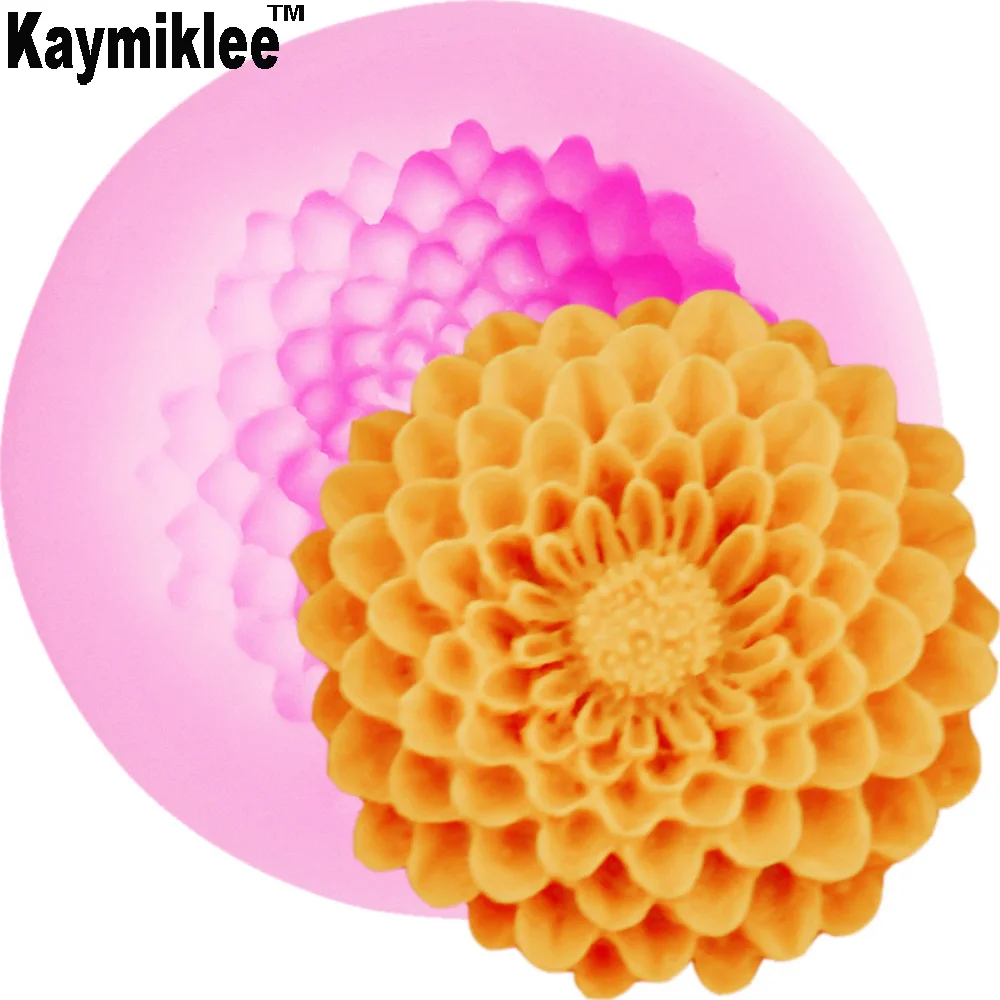 M227 Chrysantheme Blume Daisy Kerze Formen Seife Mold Küche-Backen Harz Silikon Form Hause