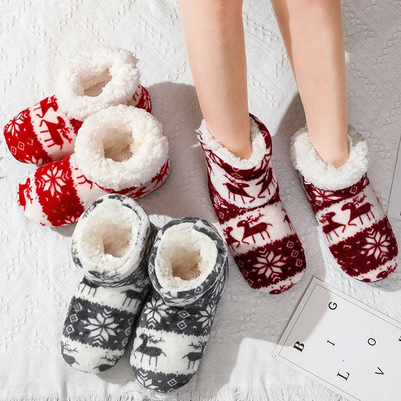 Mntrerm 2022 New Indoor Home Slippers Flannel Slippers Plush Home Slippers Couples Wooden Floor