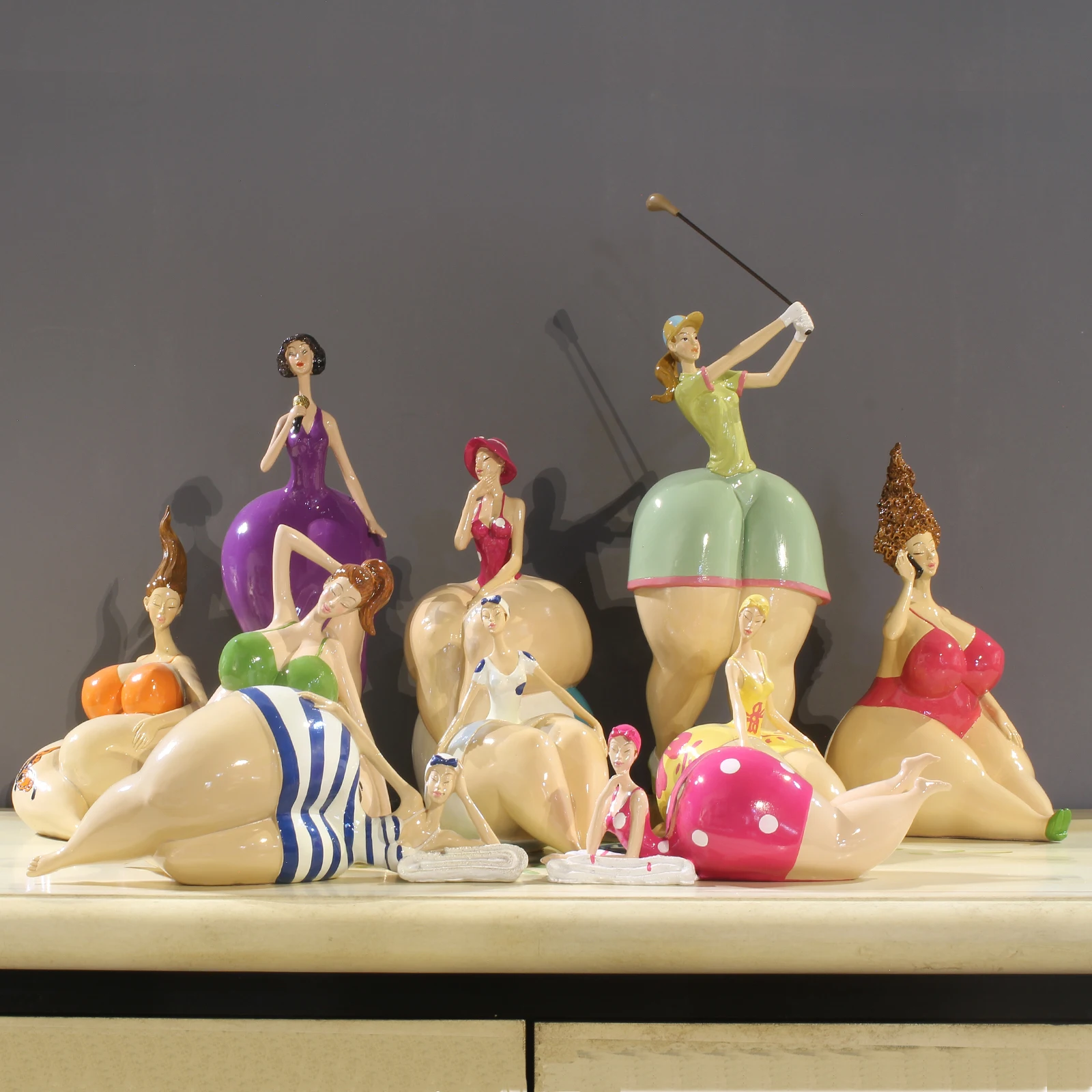 Nordic Ins Golf Schönheit Plump Frau Ornamente Handwerk Hause Wohnzimmer Schreibtisch Fett Mädchen