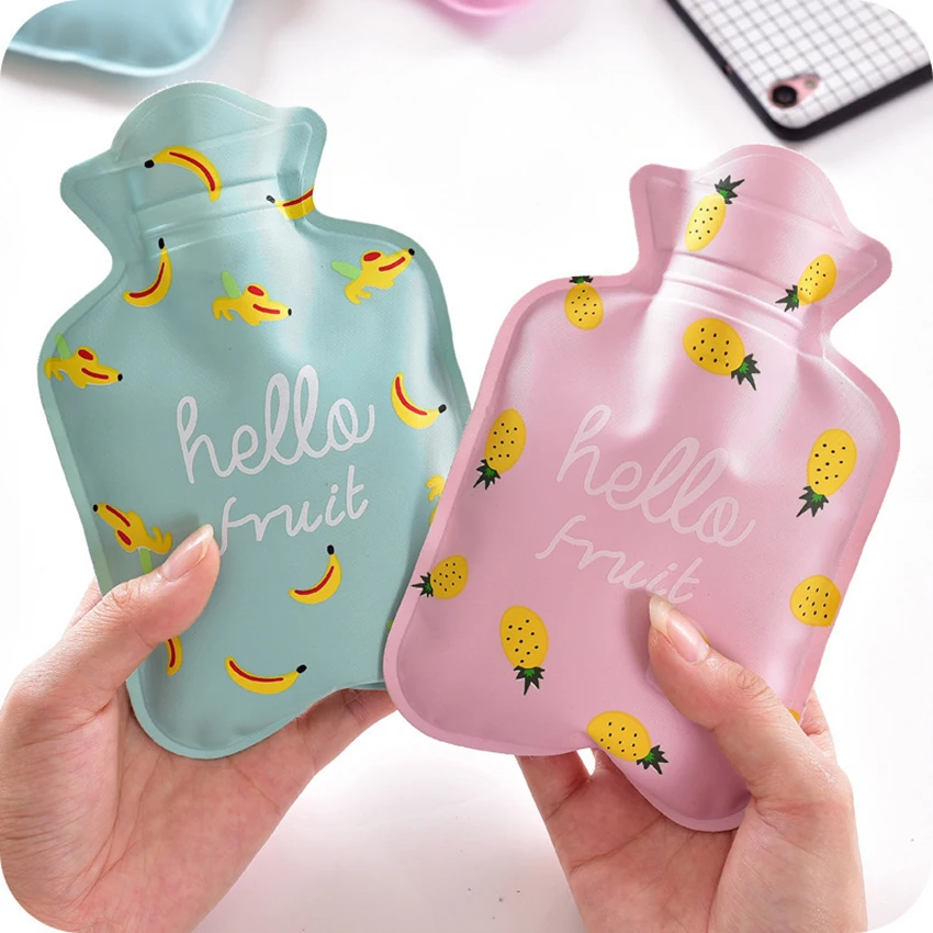 Mini Nette Drucken Heißer Wasser Tasche PVC Wasser-füllung Heißer Wasser Tasche + Built-in Schwamm