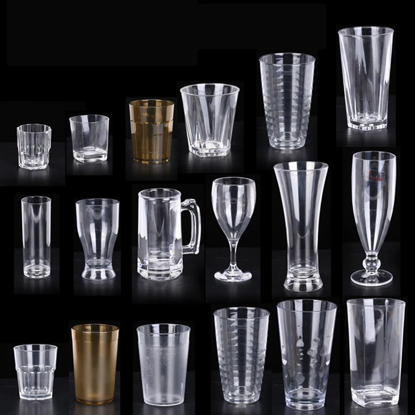 Acryl PC transparent tasse Wiederverwendbare besser als glas 1Pc schnaps glas kurze glas wodka glas