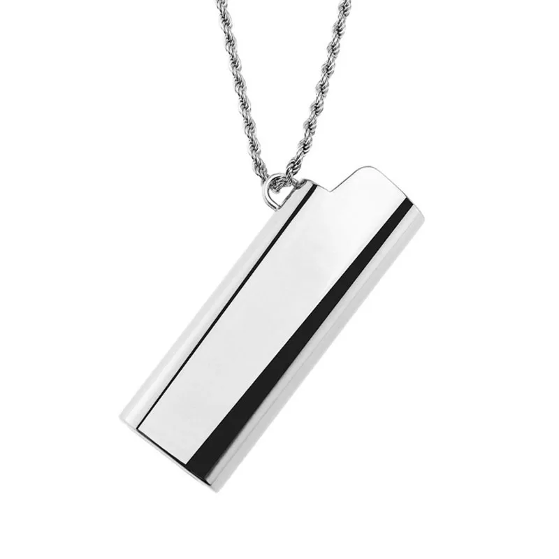 Feuerzeuge mittlerer/Standard größe Fall Halskette Anhänger trend ige Hip Hop Schmuck Feuerzeug