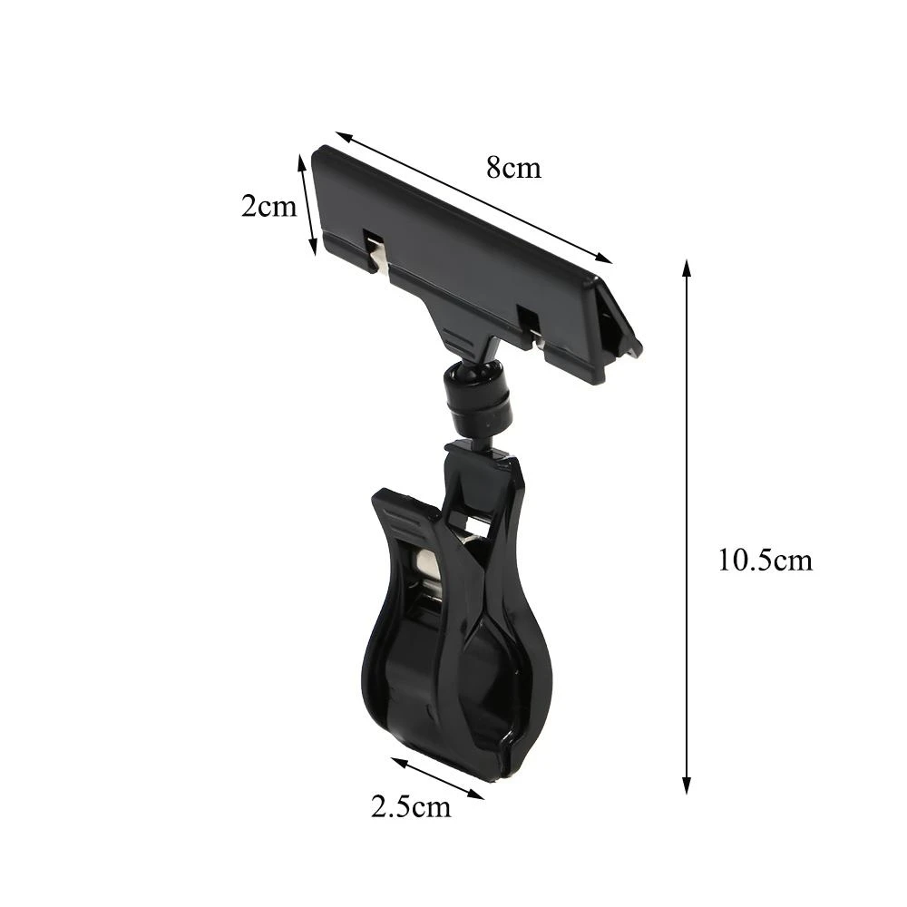 Pop Kunststoff Preis Tag Zeichen Label Name Karte Halter Papier Display Förderung Clips Rohr Hängen