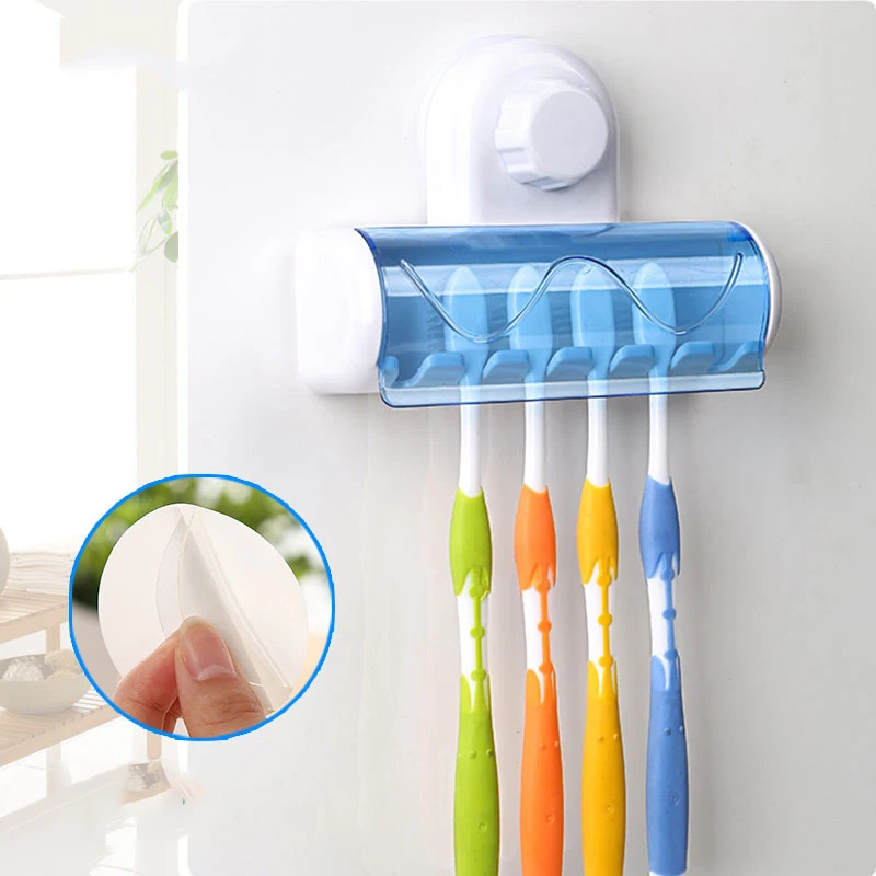 Badezimmer Zubehör Set Zahnbürste Halter Wand Halterung Ständer Zahn pinsel Halter Haken Saugnapf