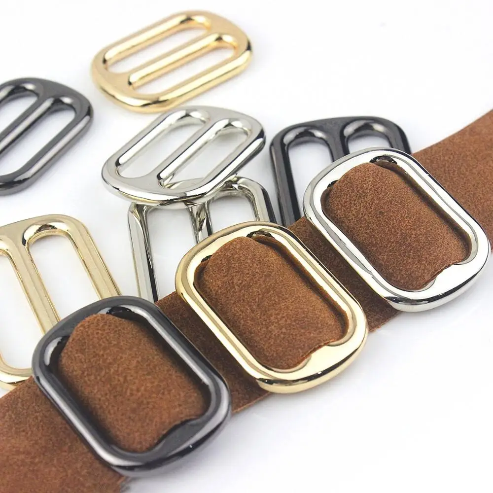 1 stück Metall Tri Glide Slide Schnalle Nahen Center Bar Teller Schnalle für Leder Handwerk Tasche