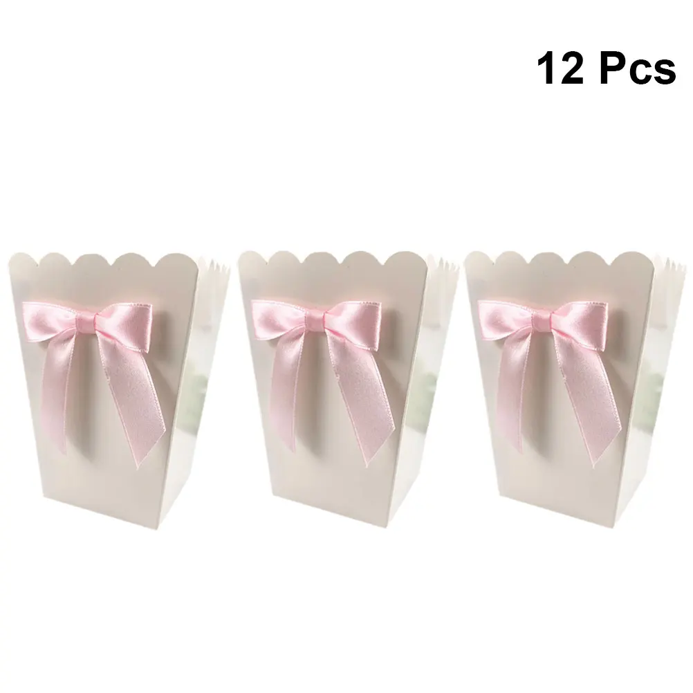 12pc Bogen Popcorn Box Partei Liefert Papier Popcorn Boxen Taschen Candy Snack Behandeln Boxen