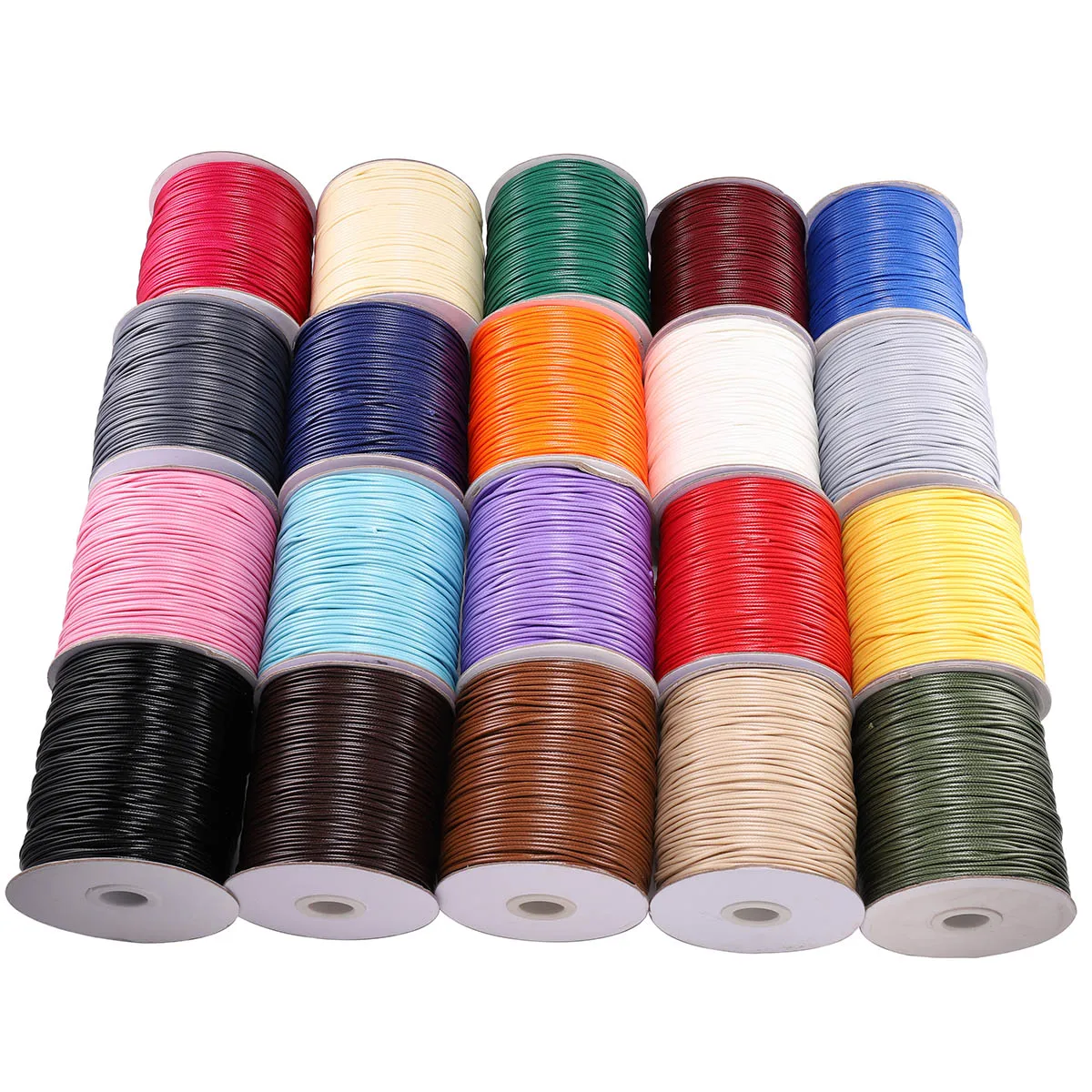 10 m/partij 26 kleuren lederen lijn gewaxt koord katoenen draad string riem ketting touw voor