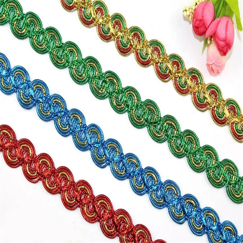 5 yards 2cm farbe braid spitze kleidung vorhang hause bettwäsche zubehör spitze band
