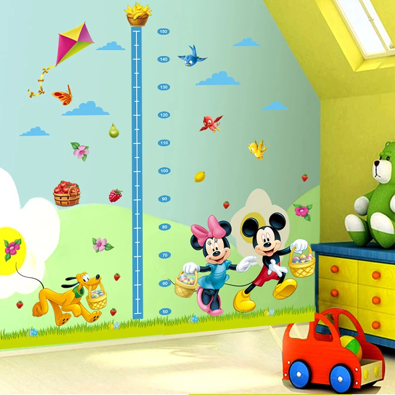 Cartoon Mickey Minnie Wand Aufkleber Für Kinder Zimmer Kinder Schlafzimmer Wohnzimmer Wand Aufkleber