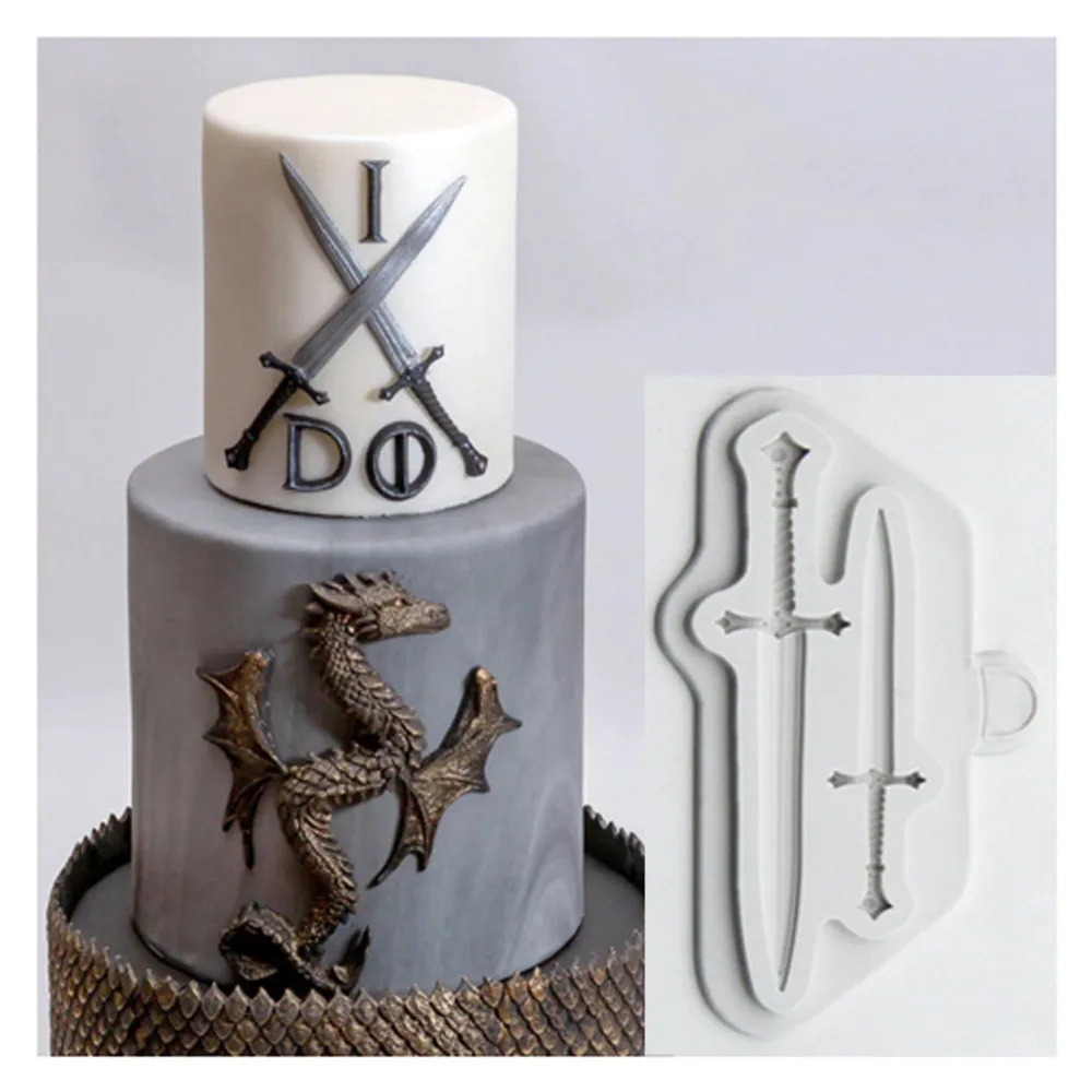 Luyou 1 stücke Schwert Kuchen Silikon form Fondant Spitze Form Geburtstags torte Dekorations