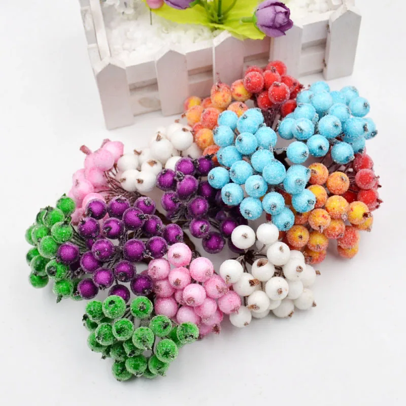 40 stücke Simulation Weihnachten Berry 12MM Schaum Creme für Weihnachten Baum Dekoration Party