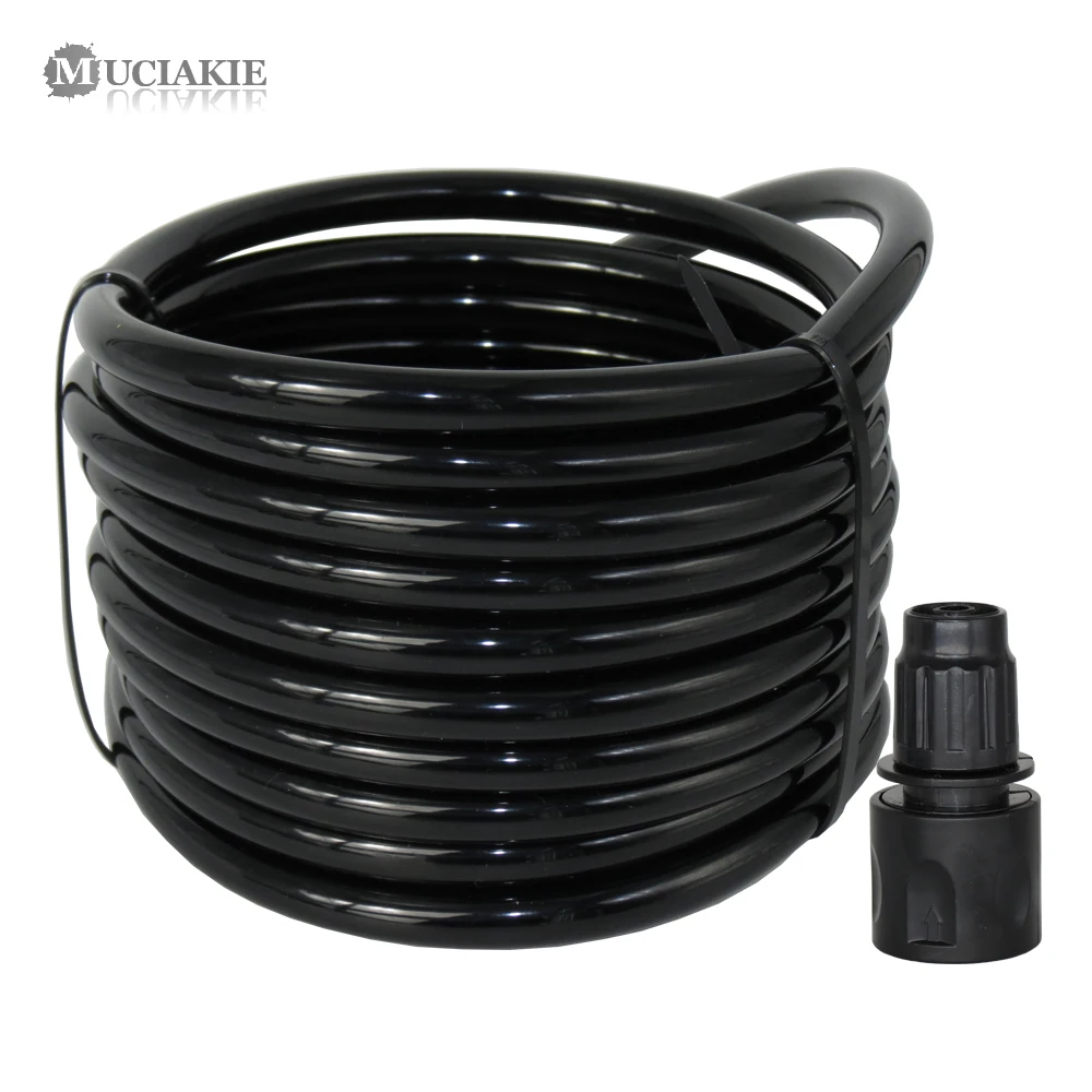 MUCIAKIE 25M 8/11mm Garten Wasser PVC Schlauch 3/8 ''Bewässerung Schlauch Garten Bewässerung Rohr