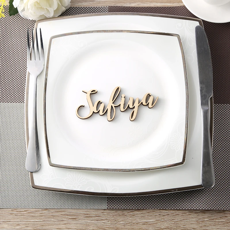 Custom party dekoration hochzeit Ort Karten Personalisierte holz Namen Ort name einstellungen Gast