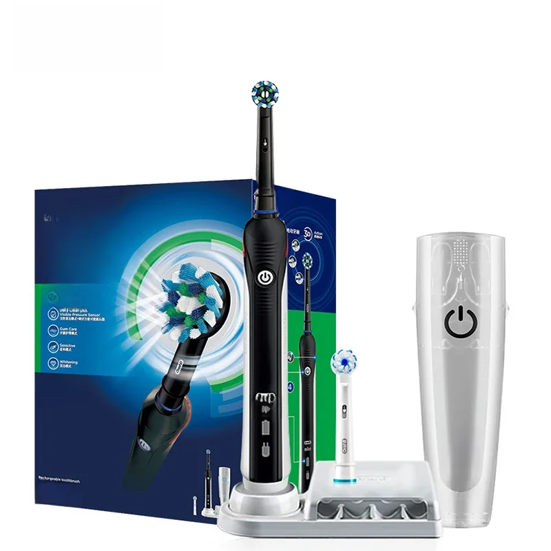 Oral B Pro4000 Electirc Toothbrush 3D Sonic Tooth Brush Inductive Charge Waterproof 4 Cleaning Modes