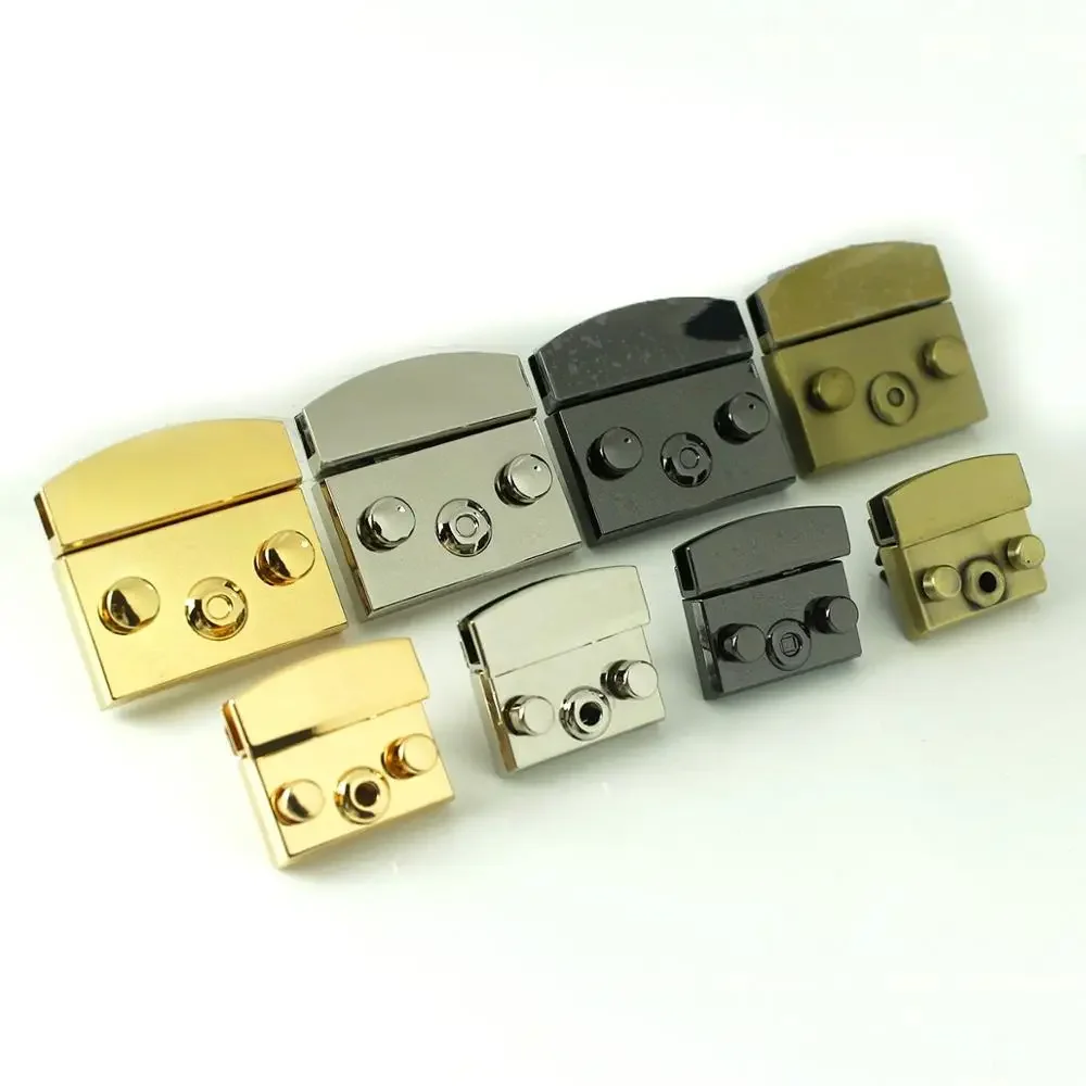 Rechteckigen Metall Presse Push-Lock Beutel Aktentasche Frühling Lock Snap Dekorative Verschlüsse