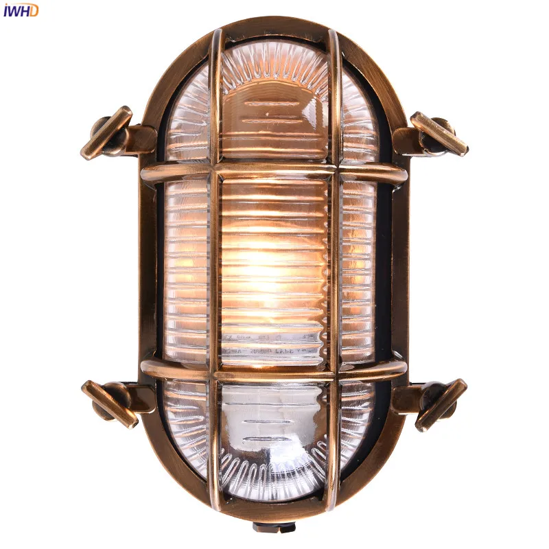 IWHD Loft Industrielle Outdoor Wand Lampe Veranda Balkon Garten Wasserdichte IP44 FÜHRTE Wand Licht