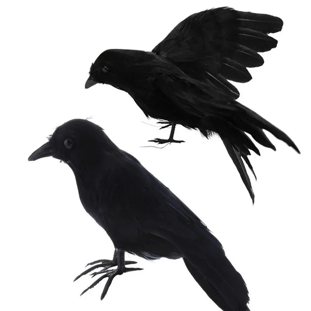 Künstliche Crow Schwarz Vogel Raven Prop Decor Gefüllte crow Für Halloween Ereignis Party Bar
