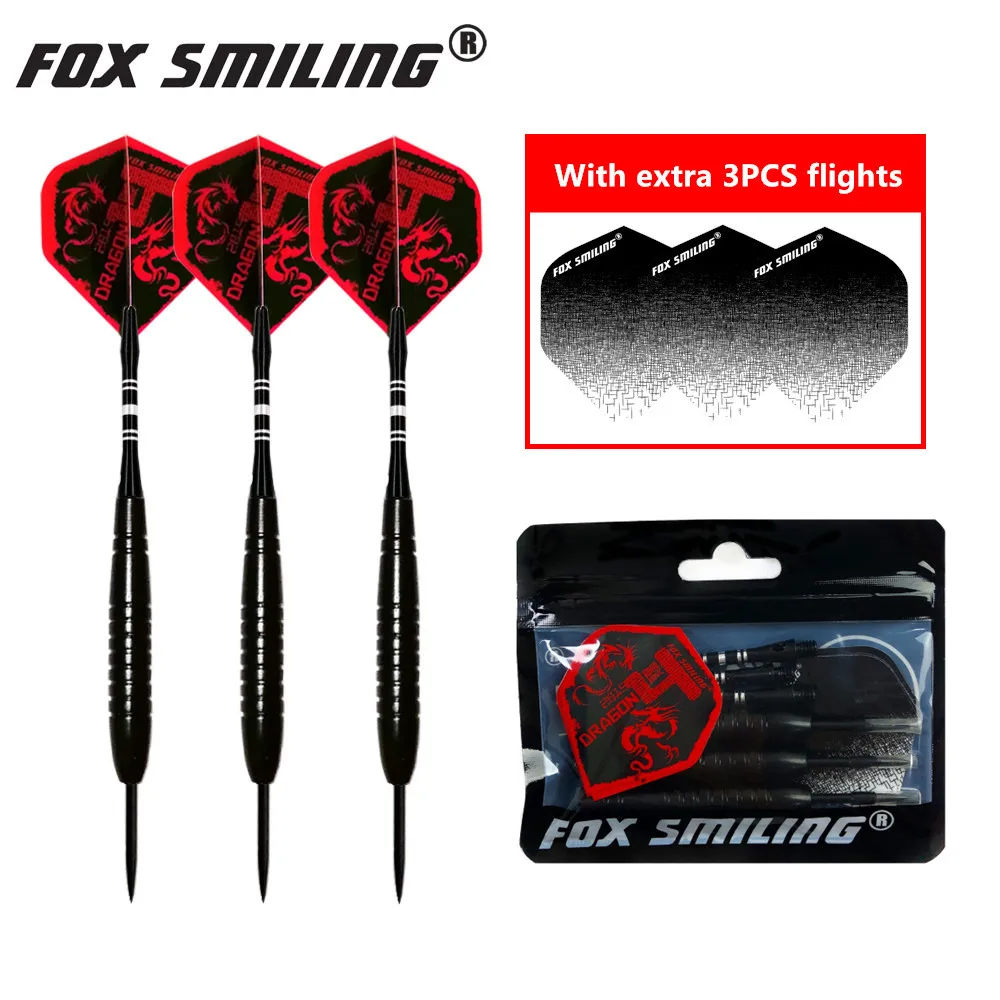 3PCS 22g Professionele Steel Tip Darts Met Aluminium As Vos Lachend Goede Kwaliteit Mooie Vluchten