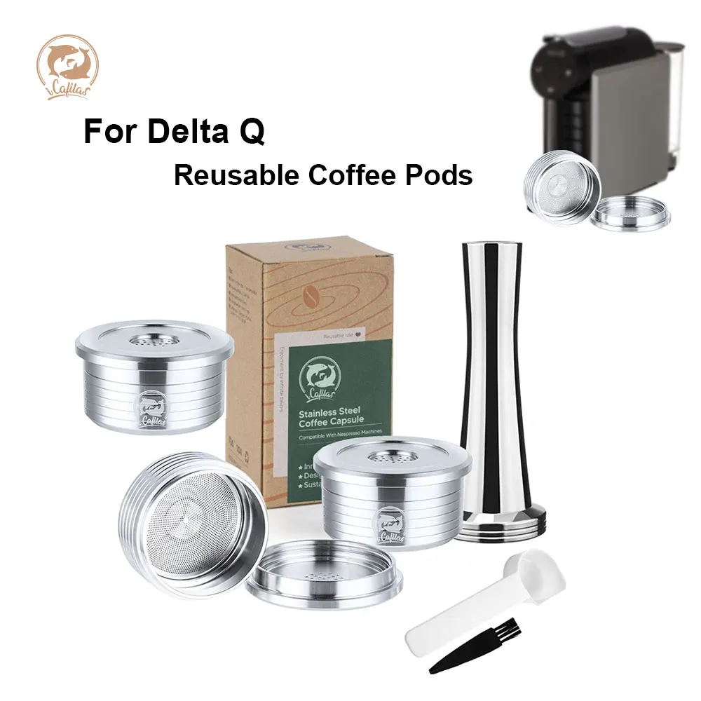Wiederverwendbare Kaffeekapsel für Delta Q MINI Pod, Edelstahl, Cápsulas Reutiliz Barack Café für