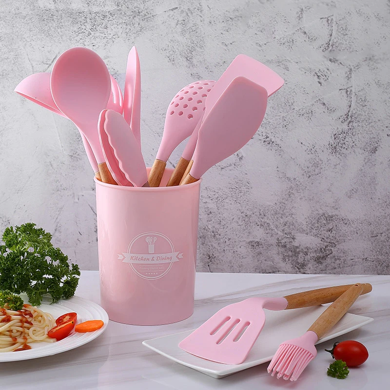 YOMDID Food Grade Silikon Küche Kochen Utensilien Praktische Kochen Werkzeuge Turner Spachtel Löffel