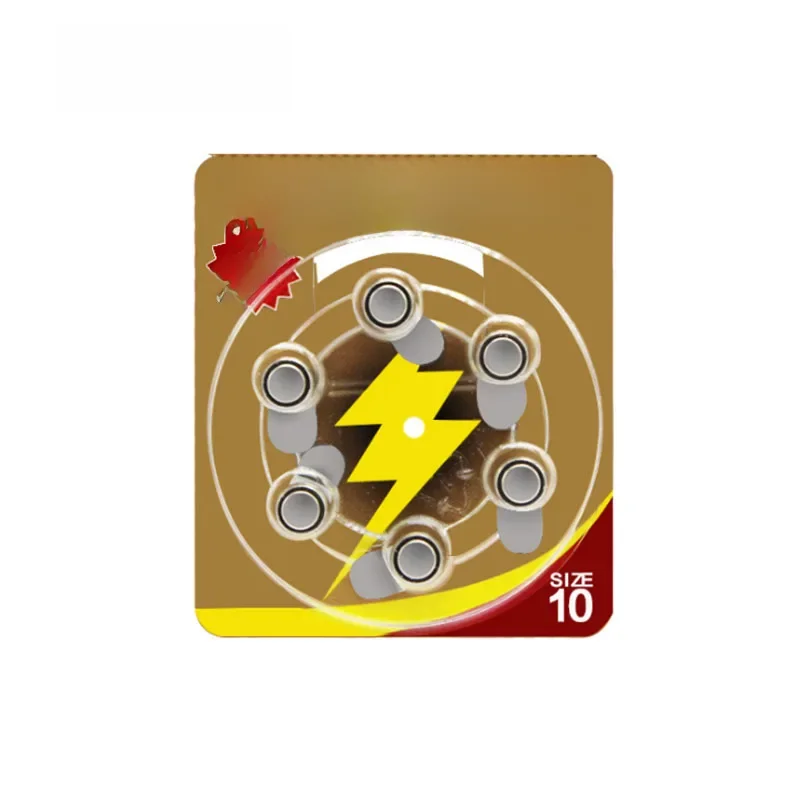 6 teile/los a10 Hörgeräte batterien a10 10 pr70 pr536 Zink luft knopf 1,45 v