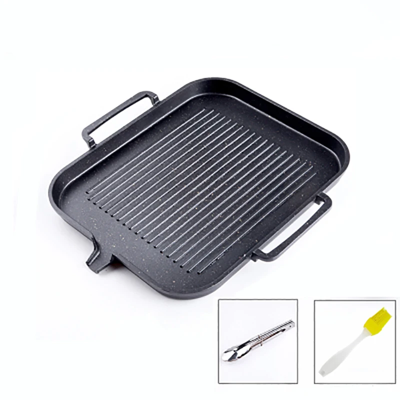 Aluminium-Antihaft-Grill pfanne, koreanisches Grill tablett, quadratisches Grill tablett, Küchen