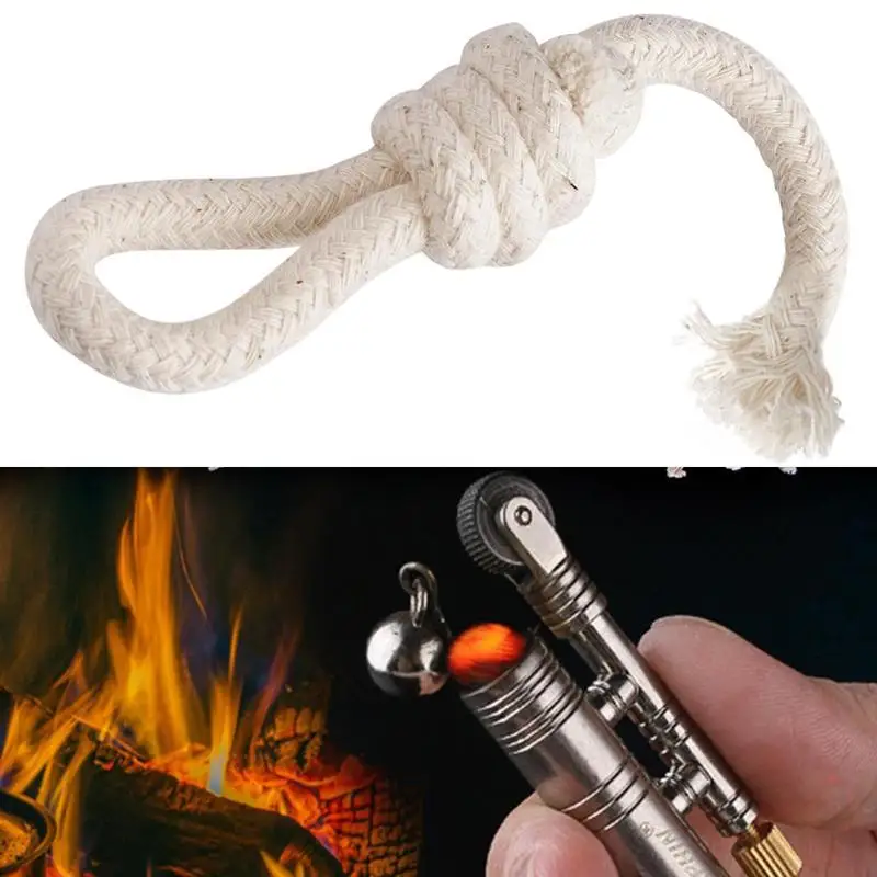 8*40cm Leichter Baumwolle Core Öl Docht Kerosin Steine Leichter Feuer Starter Groß zubehör Außen EDC