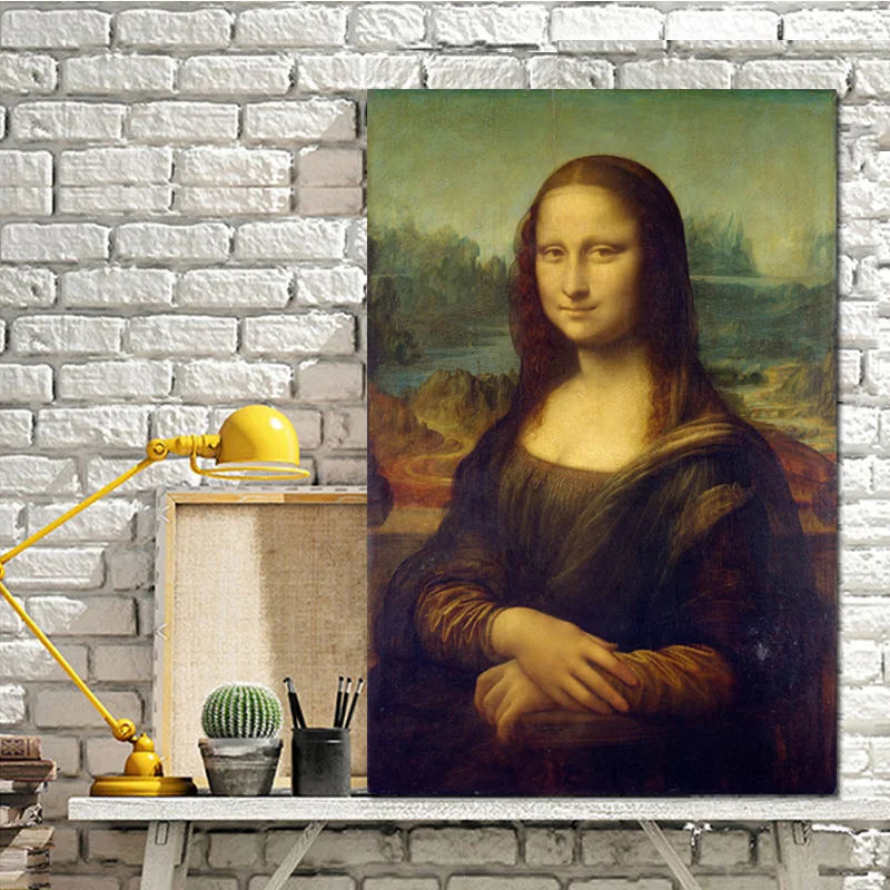 Mona Lisa von Leonardo da Vinci Reproduktion Berühmte Ölgemälde auf Leinwand Kunst Poster und Drucke