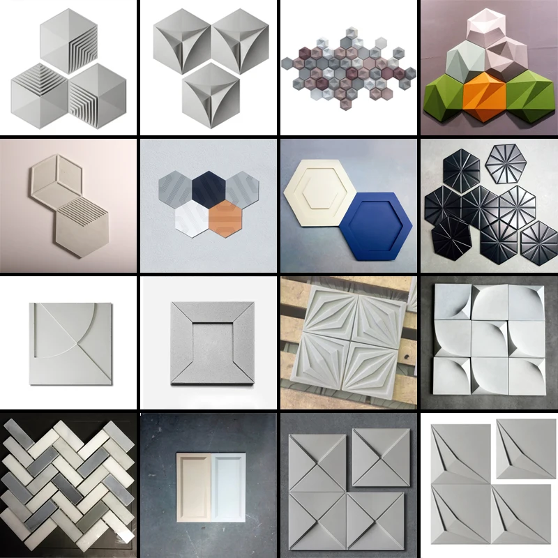 Geometrische sechseckigen textur beton wand ziegel silikon form kreative DIY platz zement gips