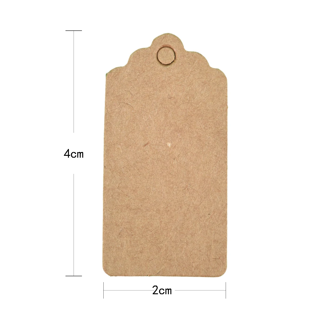 100Pcs Kraft Papier Label Hochzeit Hängen Tag Geschenk Tags Spitze Scallop Kopf Label Handwerk
