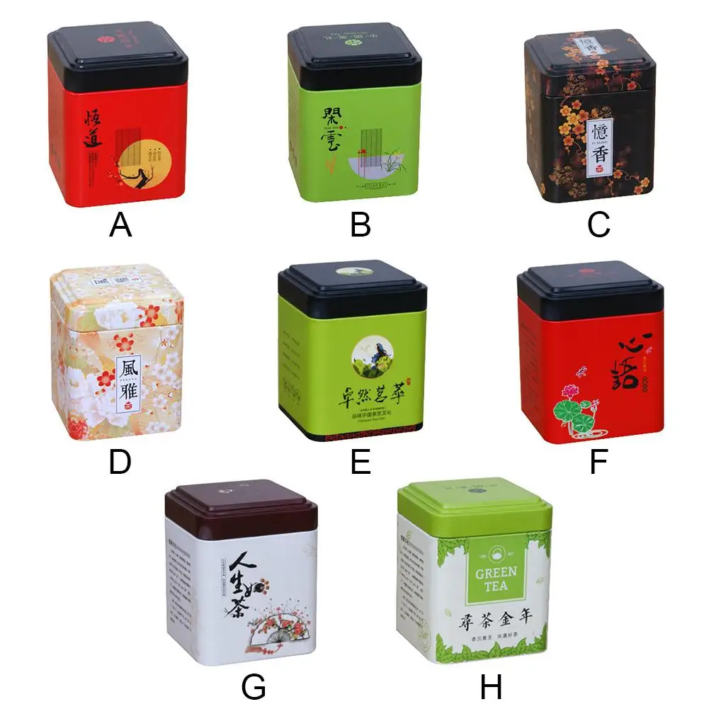 Mini Zinn Lagerung Box Kaffee Tee Caddy Medizin Lagerung Tank Kleine Quadratische Versiegelte Tee