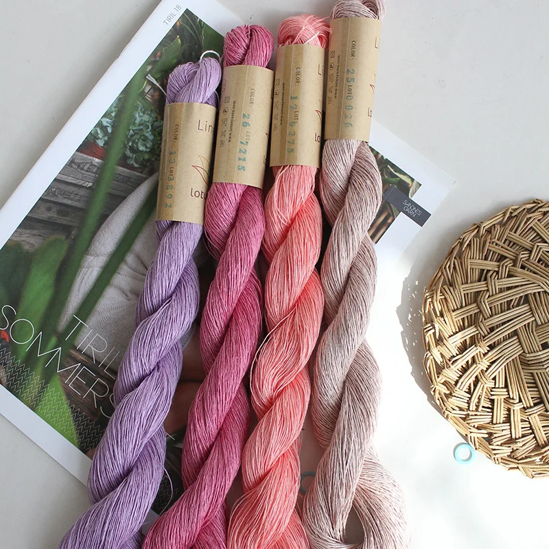 1*50g100% Natürliche Leinen Spitze Gewicht Hand Stricken Häkeln Garn für Sommer Mode Bekleidung Baby