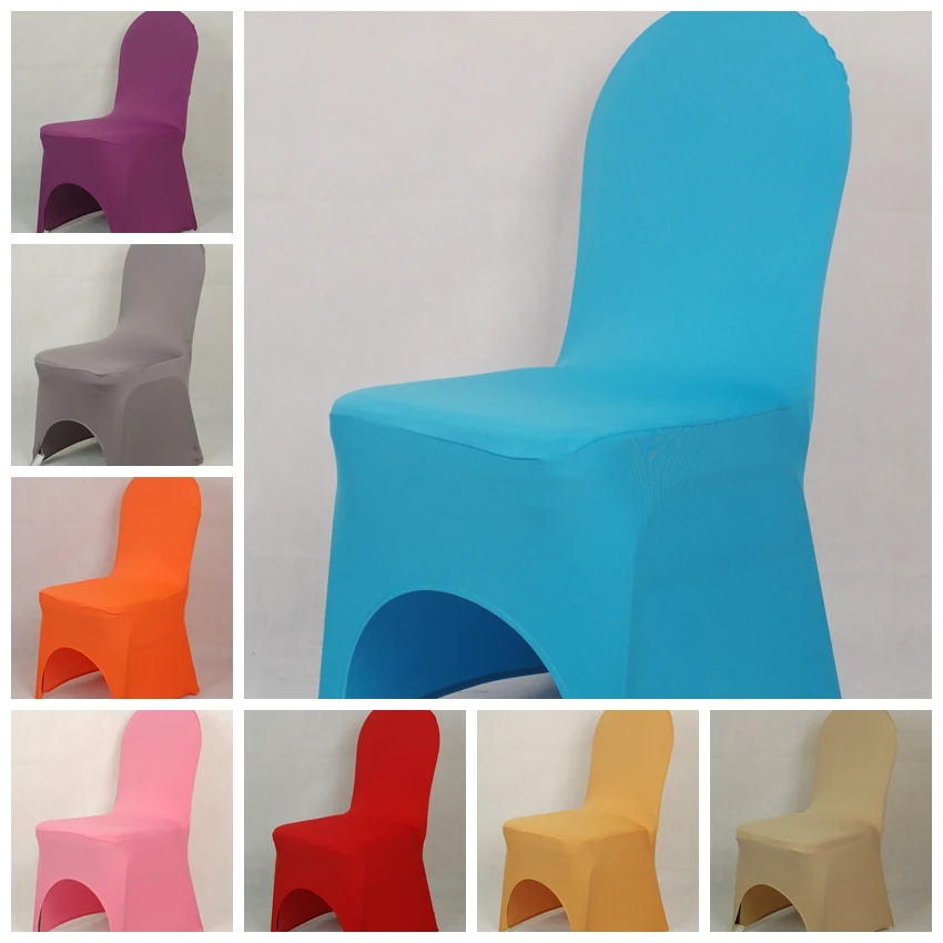 Stuhlbezug aus Spandex mit Bogenfront, Lycra-Bezug, Geburtstagsparty-Dekoration, elastisches