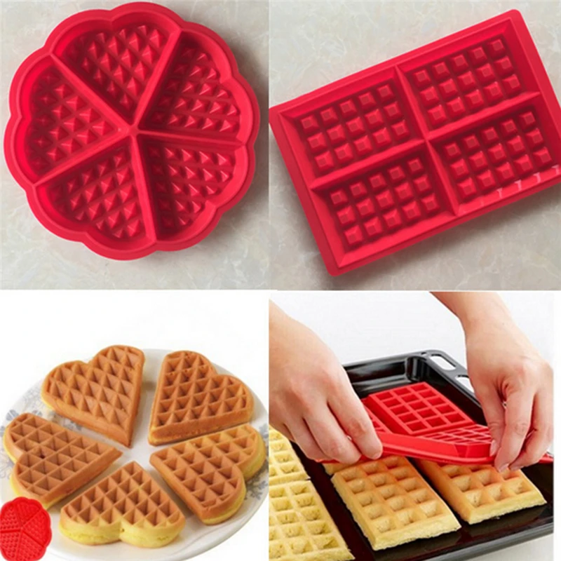 Waffeleisen für Kinder Silikon Kuchen Form Waffel Form Silikon Backformen Set Antihaft Silikon