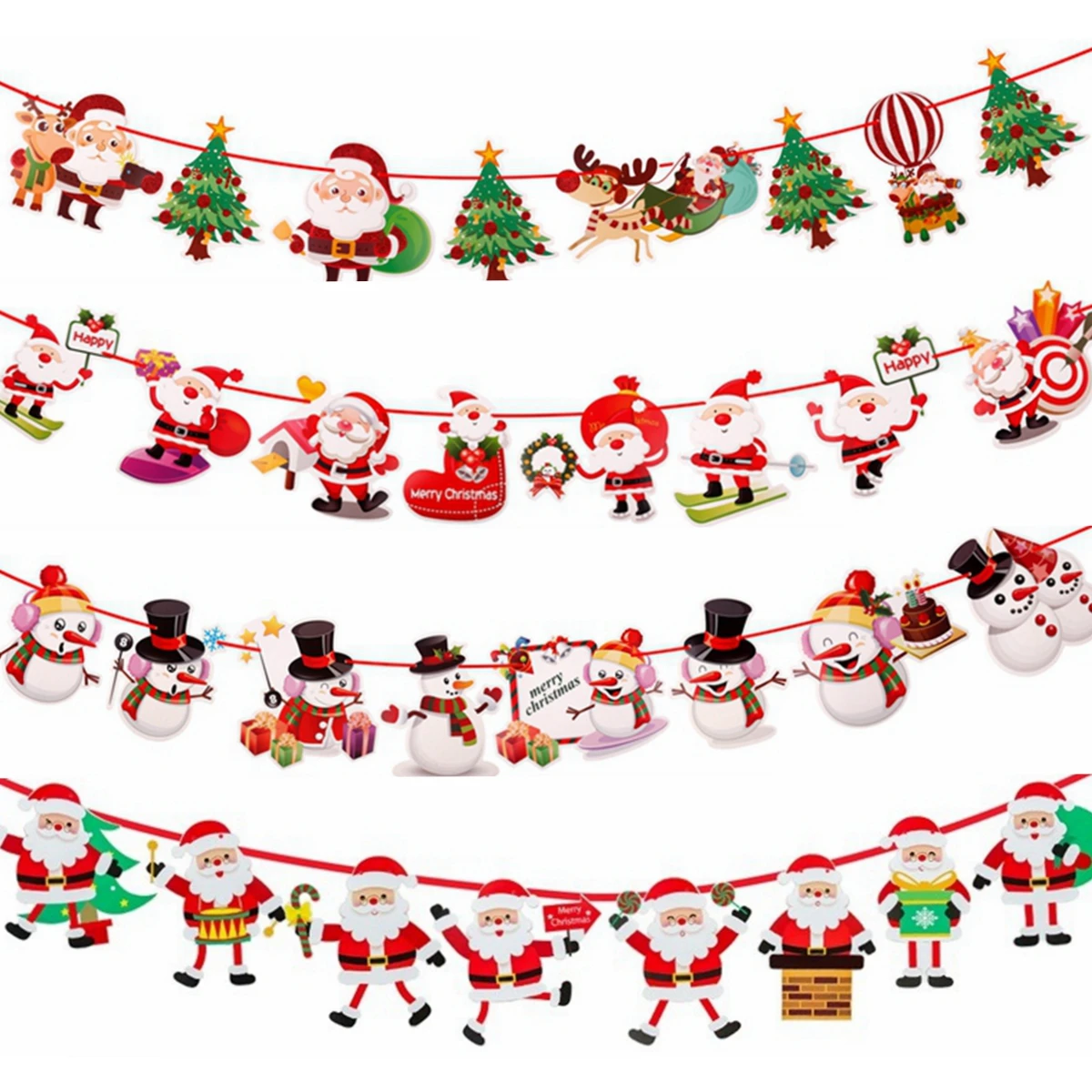 Weihnachts banner Girlande Frohe Weihnachten Dekoration für zu Hause 2024 Weihnachts baum Ornamente