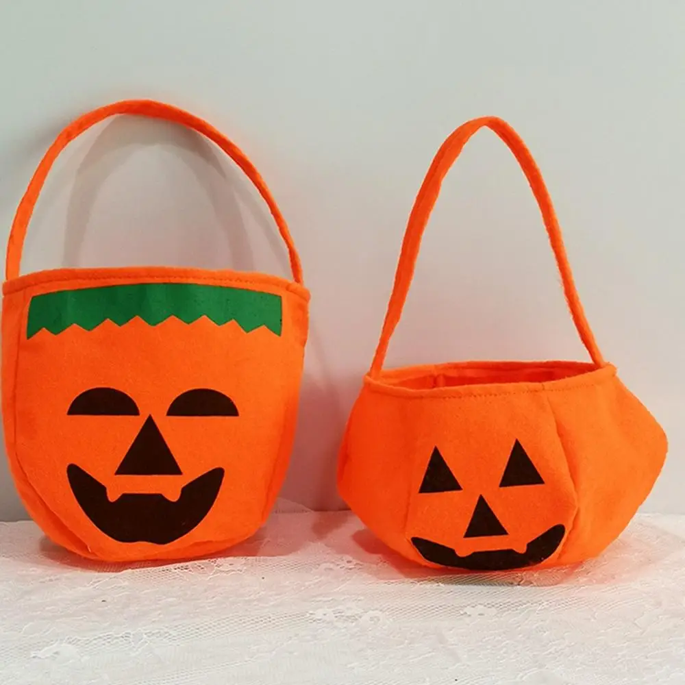 12-15cm Halloween Kürbis Tasche tragbare Requisiten Stereo Vlies Tasche Süßigkeiten Tasche Halloween