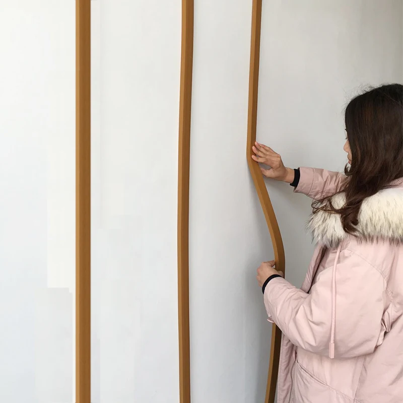 Selbst-adhesive holz linie streifen bild rahmen partition rand streifen wand linie top ecke linie