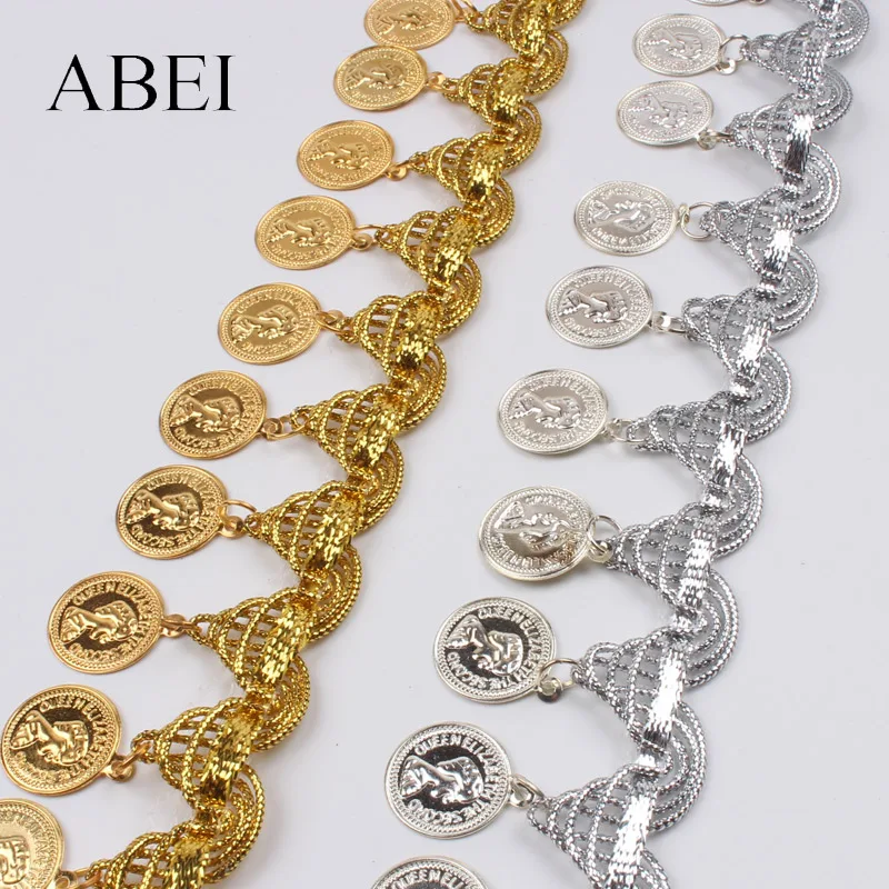 35mm 1yard Qualität Metalic Pailletten Spitze Ribbon Fringe Quaste spitze Tanz Hochzeit Party Kleid