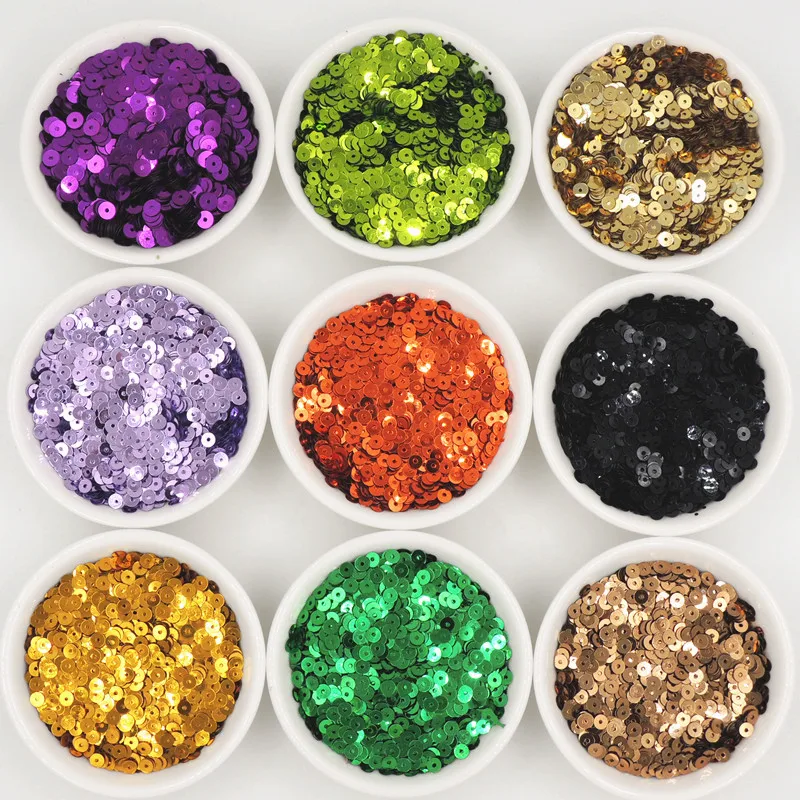 5g/4mm runde Pailletten Handwerk Glitter Costura Nähen hand gefertigte Dekoration Konfetti DIY Lente