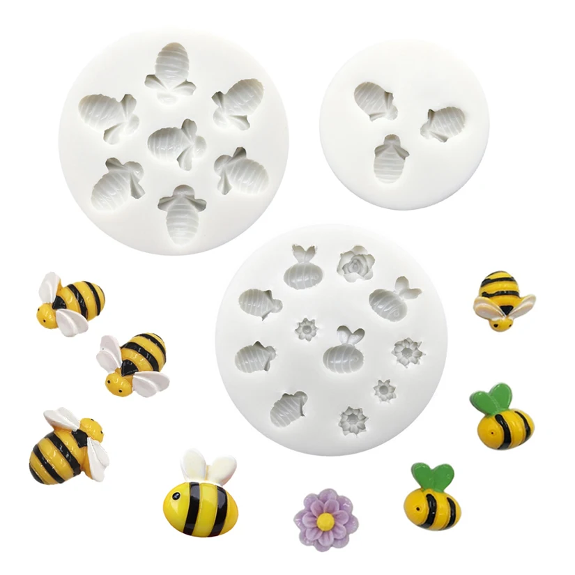 Biene Blume Silikon Form Fondant Kuchen Chocolate Candy Jello Silikon Dekorieren Tools