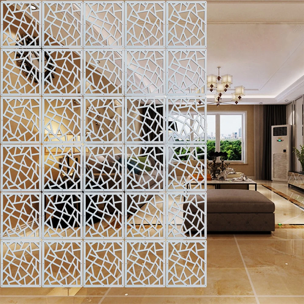 12 stücke 29x29cm Hängen Bildschirme Wohnzimmer Teiler Panels Partition Wand Kunst Diy Dekoration