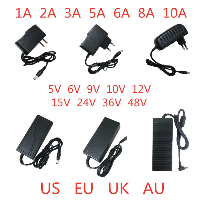 5V 6V 9V 10V 12V 15V 24V 36V 48V 1A 2A 3A 5A 6A 8A 10A Netzteil Adapter beleuchtung transformator
